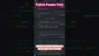 Python Pandas tricks: change value at row and index #shorts #programming
