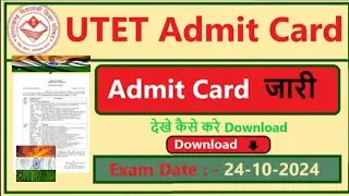 Uttarakhand Teacher Eligibility Test UTET 2024.Download Admit Card For Primary And Junior Level Exam