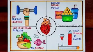 World Heart Day Poster / Heart Day Poster/ World Health Day Drawing