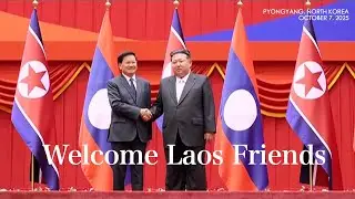 North Korea's Kim Jong Un hosts Laotian president, holds bilateral talks and state banquet