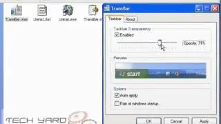 Transbar Demo   Changing Taskbar Transparency
