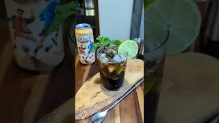 Black Mojito Mocktail made with Pepsi's new Nutmeg flavoured cola #pepsi #mojito #shorts