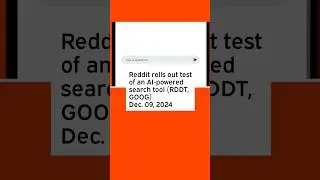 Reddit rolls out test of an AI-powered search tool #RDDT #RDDTStock #RedditAnswers