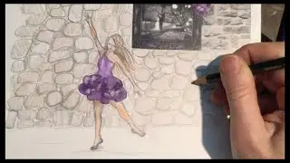 Fast Motion Drawing & Collage // Ballet Dancer Art