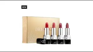2019 Holiday DIOR Rouge Dior Lipstick Mini Set | Lipstick Unboxing & Swatches