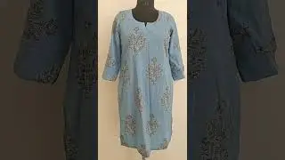 Powder blue + block print = timeless charm 💙 Minerva&rsquo;s cotton kurti is a summer staple.