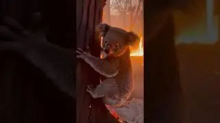 Koala Rescued from Australian Wildfire  #koala  #rescue #firefighter #wildfire #australia #animals