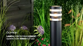 Słupek Zewnętrzny LED RINGO 60cm i Kinkiet Elewacyjny 2x E27 - Styl i Nowoczesność w Twoim Ogrodzie