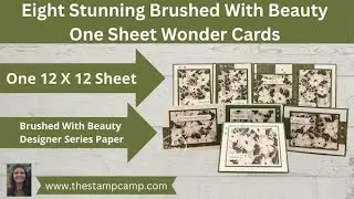 Eight Simply Stunning Brushed with Beauty One Sheet Wonder Cards