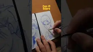 Drawing Gaara with just a Ball pen! #cinematicart #gaara #narutofanart