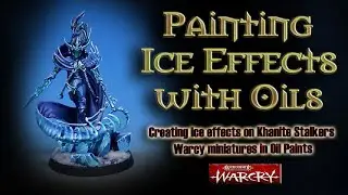 How to paint Ice effects with oils on Khanite Shadowstalkers Part 1