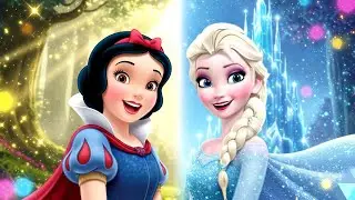 🌸🎶 Snow White Meets Elsa &ndash; Calm Bedtime Story with Relaxing Music for Kids