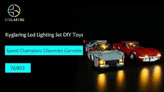 Kyglaring Led Lighting Set DIY Toys for LEGO Speed Champions 76903 Chevrolet Corvette C8.R & 1968