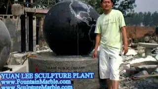 Rolling sphere fountain