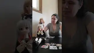 BJD Purple and White Cat Ears Accessory and Culture Japan Smart Doll Stickers Package Opening