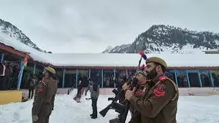77th Republic Day celebrated at Warwan, Tehsildar Warwan Amit Verma unfurl the National Flag at Afti