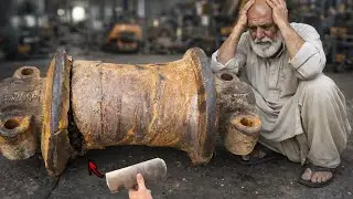 Severely Broken Heavy Crane Chain Roller Repairing &ndash; Genuine Mechanical Work | Complete Process