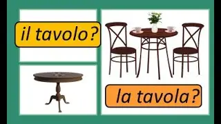 Lezione 112.  Il tavolo o la tavola?