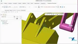 Excavator lift and hydraulic mechanism in Creo Parametric