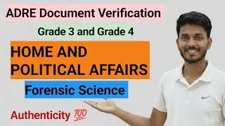 ADRE Document Verification// HOME AND POLITICAL DEPARTMENT//Forensic Science// Official Notification