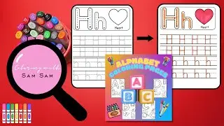 How to Write Alphabet & Trace Letter H for Kids I Educational Learn Colors, Shapes, Words, Counting