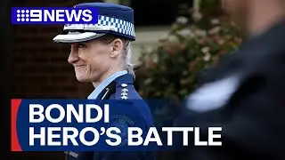 Bondi hero police officer's shock cancer diagnosis | 9 News Australia