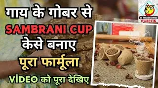 गाय के गोबर से SAMBRANI CUP केसे बनाये l HOW TO MAKE SAMBRANI CUP FROM COWDUNK POWDER