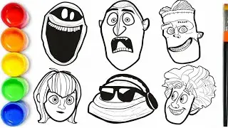 How to draw Hotel Transylvania Characters | Mavis, Count Dracula, Griffin | Hotel Transylvania