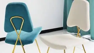 Modern Gold Metal Dining Chairs Furniture