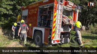 Brand im Bereich Moosh&auml;uschen &ndash; Feuerwehren im Einsatz