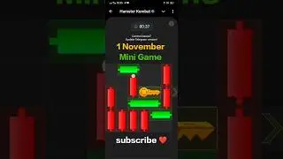 1 November Hamster kombot Mini Game (puzzle solved) Today Mini Game solve #hamsterkombat #lavelup
