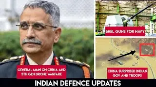Defence Update : General MM Naravane on Swarm Drone | BHEL Supplied Navel Gun | India - China | Pak.