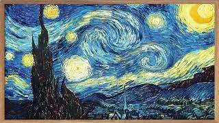 Timeless Starry Night | Classic Frame TV Art | Elegant Art Screensaver for Your Space - FHD