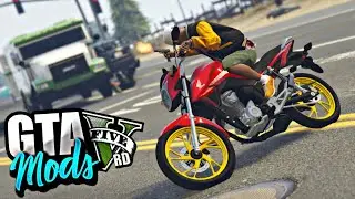 GTA V : ASSALTO AO CARRO FORTE e FUGA DE HONDA TITAN 160 : GTA 5 MODS