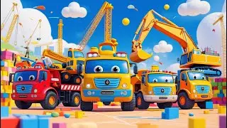 🚚🎶 Construction Vehicle Dance! 3D Song for Kids &ndash; Concrete, Tow, Dump Trucks 👷&zwj;♂️🏗️