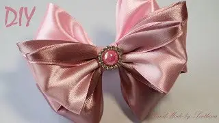 Бантики из атласной ленты Канзаши Satin ribbon bow Laco de fita Curva