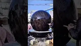 Floating Granite Sphere: A Mesmerizing Blend of Art, Nature, and Fluid Dynamics #shorts #FloatingBal