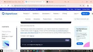 How To Add Login Authentication to React Applications using digital ocean#useheadphones