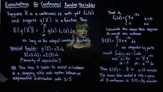 Expectation of a Function of a Continuous Random Variable