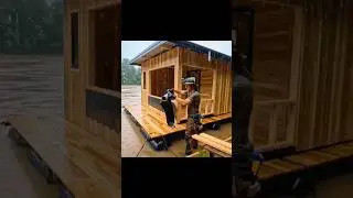 In heavy rain building warm survival shelter #bushcraft #camping #survival #forestlife #outdoorlife
