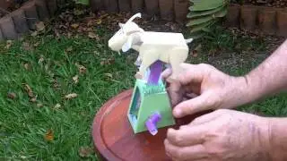 Papercraft automaton - a leaping goat