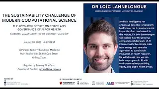 2026 JCB Lecture in Ethics and Governance of AI for Health - The Climate Crisis and AI for Health