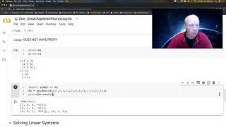 Python Video 06f: Linear Algebra Numpy - Part2: Solving Linear Systems