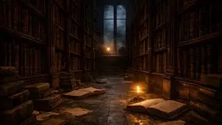 Snowy Night Library Ambience – Focus Music for Studying