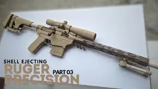Cardboard ruger precision sniper || shell ejecting part 03 || how to make cardboard gun that shoots