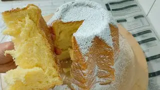 Super favoloso‼️Il RE dei dolci, Pandoro soffice al gusto di limone🍋 fatto in casa per voi /19