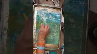 Abstract watercolor scripture art process video (supplies in comment)