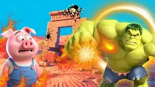 DIBUJO INFANTIL: &iquest;Y si HULK fuera bueno, divertido&hellip; y le encantara salvar CERDITOS? 💥🐷