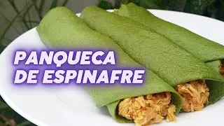 Panqueca de Espinafre Sem Gl&uacute;ten - Recheio de Frango