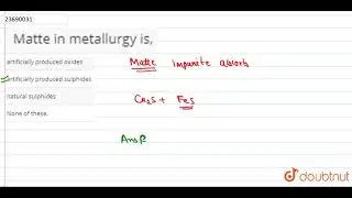 Matte in metallurgy is,